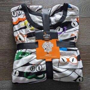 NWT Hyde & EEK! Men's Glow-In-The-Dark Mummy Halloween Pajama Set Size Large